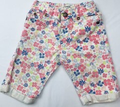 Oshkosh Capri Floral Pants Sz 18 Mos Jeans Vintage Multicolored Flowers - £11.79 GBP