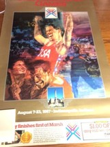 1987 PAN AMERICAN GAMES Poster INDIANAPOLIS INDIANA 30.5 X 20 Vintage - $19.31