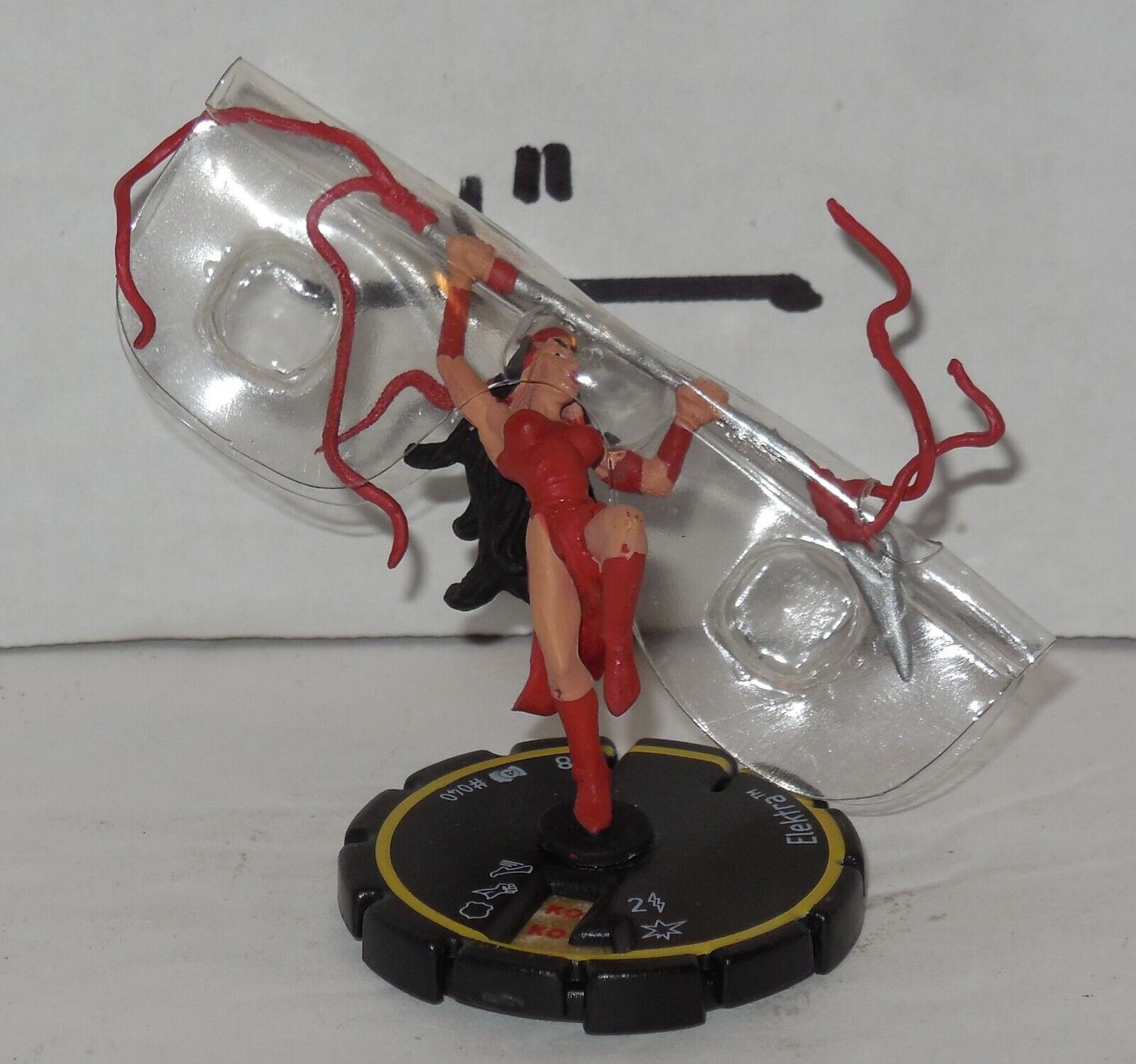 Heroclix Miniature Marvel Comics set Clobberin Time Elektra #040 figure ... - $10.44
