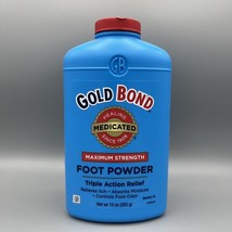 Gold Bond Maximum Strength Medicated Foot Powder With Talc 10 Oz Discont... - £27.37 GBP