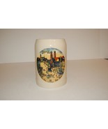 Vintage German tan glazed stoneware stein with scenes of Munchen - £11.36 GBP