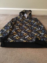 Batman Boys Graphic Print Hoodie Sweatshirt Size L - £40.52 GBP