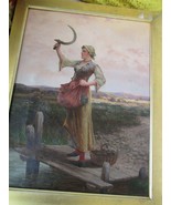 Oldrich Farsky (Czechoslovakia 1860-1930) YOUNG WOMAN IN THE FIELD ORIGINAL - €674,98 EUR