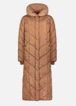 Women&#39;s Winter Church Rain puffer parka quilted hood maxi coat size XL - £99.45 GBP