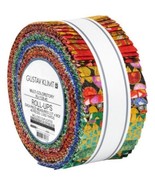 Jelly Roll - Gustav Klimt Multi Colorstory Sheen Kaufman Fabric Roll-Ups... - £32.45 GBP