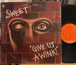 Sweet Give Us a Wink Vinyl LP Capitol ST-11496 1st Pressing Action Die-Cut Cover - £12.36 GBP