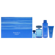 Perry Ellis Aqua by Perry Ellis for Men - 4 Pc Gift Set 3.4oz EDT Spray, 0.25oz  - £28.32 GBP