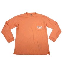 PINK Victorias Secret Long Sleeve T Shirt Peach Color Size Medium  - £7.75 GBP