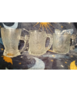 Vintage 90s McDonald&#39;s Flintstone Glass Mugs Cups Set of 3 - $14.36