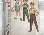 Vintage Simplicity #4533 Pattern For Boys Size 4 Shirt, Shorts &amp; Pants - $16.12