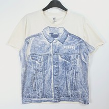 Urban Outfitters BDG Shirt Print T-Shirt - Ivory - XL - NEW - £14.96 GBP