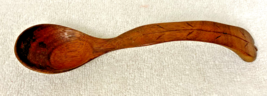 Vintage Hand Made Crafted Monkey Pod Wood Curved Handle Serving Spoon 7 ... - $12.38
