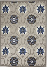 5&#39; X 8&#39; Blue And Gray Indoor Outdoor Area Rug - $3,237.81 MXN