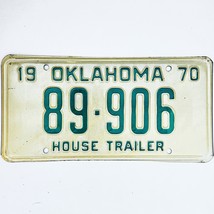 1970 United States Oklahoma Base House Trailer License Plate 89-906 - £14.86 GBP