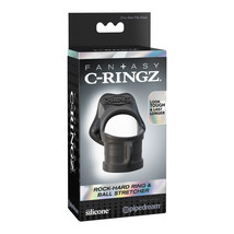 Fantasy C-Ringz Rock Hard Ring &amp; Ball Stretcher Black - $22.50