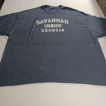 Gildan Heavy Cotton SAVANNAH GEORGIA Mens Gray Short Sleeve Crewneck T-Shirt 5XL image 10