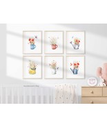 Wildflower Print Set of 6 Boho Nursery Decor Girl Floral Nursery Print |... - $15.00