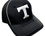 UNIVERSITY OF TENNESSEE VOLUNTEERS VOLS BLACK ADJUSTABLE CURVED BILL HAT... - $17.05