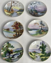 Vintage Hand—Painted Wall Decoration Plate Ucagco China Made In Japan 4” Set OF6 - $19.75