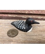 VTG MINIATURE LOON DUCK BY JENNINGS DECOY CO. ARTIST SIGNED 3.25&quot; FIGURINE - $14.80