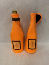 Lot of 2 VEUVE CLICQUOT Champagne Bottle Jacket Sleeve Carry Case Orange Brut - £32.69 GBP