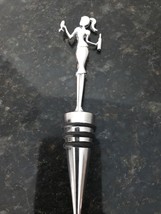 Skinny Girl Wine Bottle Stopper Stainless Steel New In Red Holiday Gift Box - £5.79 GBP