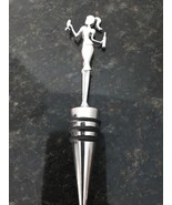 Skinny Girl Wine Bottle Stopper Stainless Steel New In Red Holiday Gift Box - $7.25