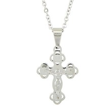 St. Benedict Crucifix Necklace Pendant Silver Chain Jewelry Catholic Chr... - £10.23 GBP