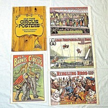 Vintage Ringling Barnes World Circus Mini Posters Barnum Museum Repro 1960 Set 4 - £19.93 GBP