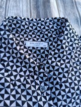 Equipment Femme Women&#39;s Silk Long Sleeve Button Down Blouse Blk/Wht Size M - £23.65 GBP