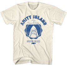 Jaws Amity Island Swim Club Men&#39;s T Shirt Shark 1975 Attack Ocean Water - £19.51 GBP+