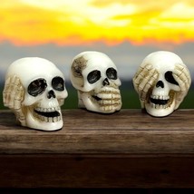 Set Of 3 Skull Candle Mold Spooky Halloween Party Decor Soap Wax Crafts ... - $36.99