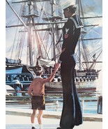 Original US Navy USS Constitution Old Ironsides Heritage Sailor With Son... - $26.04 CAD