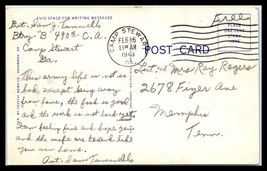 1943 GEORGIA Postcard - Camp Stewart to Memphis, TN Q6 - $2.96