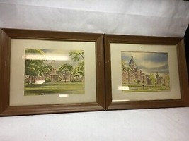 2 Vintage Signed Framed Paul Andrews Watercolor Paintings - £58.02 GBP
