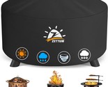 Zettum Fire Pit Cover Round 36 Inch - Outdoor Firepit Cover Heavy Duty &amp; - $43.29