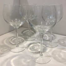 Set of 4 Clear Glass Stemmed Wine Glasses - $19.00