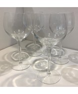 Set of 4 Clear Glass Stemmed Wine Glasses - £15.01 GBP