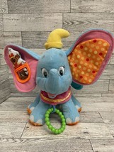 Disney Baby Dumbo 9&quot; Crib Hanger Plush Activity Rattle Stuffed Animal To... - £11.78 GBP