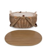 Sequoia Picnic Basket with Cooler Compartment, Woven Picnic Basket with - $193.55 CAD