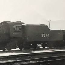 Wabash Railroad WAB #2736 2-8-2 Locomotive Train B&amp;W Photo Chicago IL 1952 - $13.99