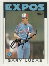 gary lucas signed autographed card 1986 topps - £7.50 GBP