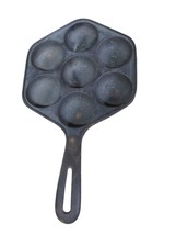 Aebleskiver Vintage Unmarked Cast Iron Pan 12&quot; Danish Pancake Poaching - $460.40 MXN