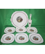 Early American By Harker 1840 8 Piece Plates Dinnerware And Cake Plate Set - £46.51 GBP
