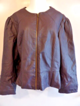 Women&#39;s Fax Leather Jacket Elle Purple 3X (PU) - £23.28 GBP