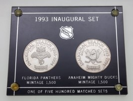 1993 Florida Panthers &amp; Anaheim Mighty Ducks Set 1 oz Silver Round Each ... - £116.07 GBP