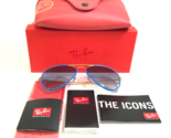 Ray-Ban Sunglasses RB3025-J-M Aviator Full Color 9196/3F Blue Shiny Gold... - $168.08