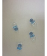 4 pc Pink Blue Clear Cute Acrylic Plastic Pacifier Baby Shower Favors - €0,85 EUR