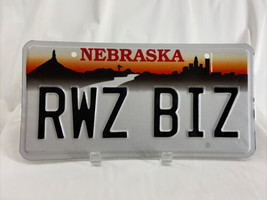 RWZ BIZ Vintage Vanity License Plate Nebraska Personalized Auto Man-Cave... - £63.39 GBP