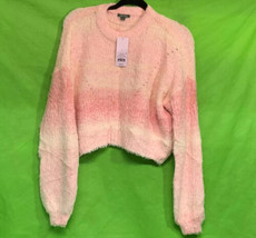 Women’s Spacedye Crewneck Pullover Sweater - Wild Fable Peach L - $19.99